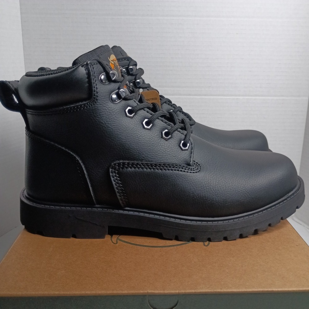 Brahma Men's Mass Soft Toe Work Boots Size 10 Black Oil & Slip Resistant Sole